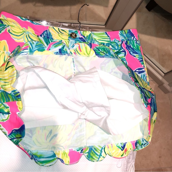 Lilly Pulitzer Colette Skort Pink Sunset Local Flavor Print Size 8 - Picture 4 of 5